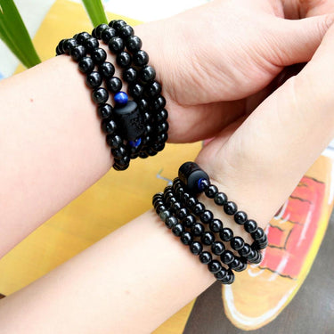 Rainbow Obsidian Phoenix / Dragon Yin&Yang LOVERS PROTECTION Bracelet